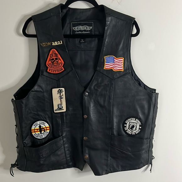 XL Leather Apparels Vietnam Veteran Motorcycle Vest